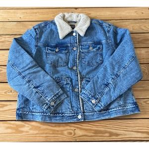 Gap Jean Jacket Sherpa Lined 